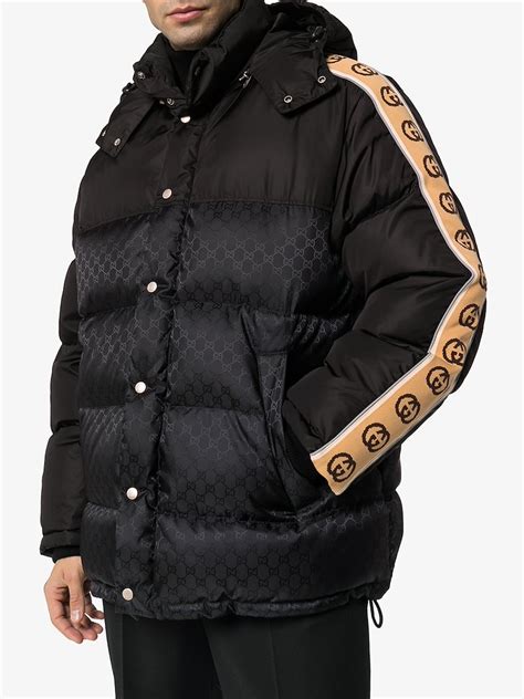 gucci coat men's puffer|gucci canvas puffer jacket.